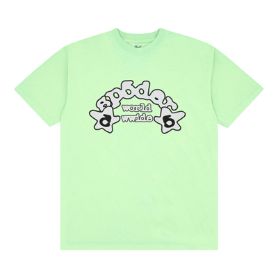 Pre-owned Sp5der Worldwide Tee 'slime Green'