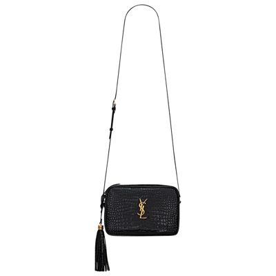 Pre-owned Saint Laurent Lou Medium Pouch Bag 'black'