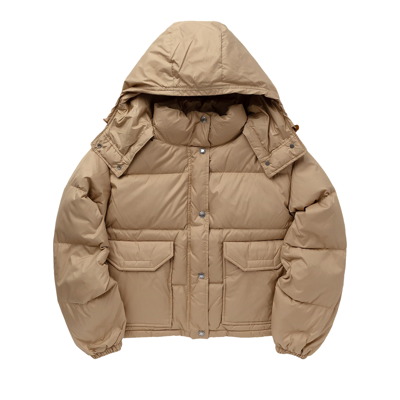 Pre-owned The North Face 71 Sierra Down Short Jacket 'khaki' In Cream