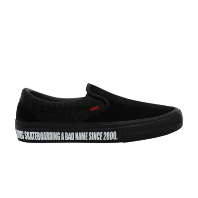 Pre-owned Vans Baker Skateboards X Slip-on Pro 'since 2000' In Black