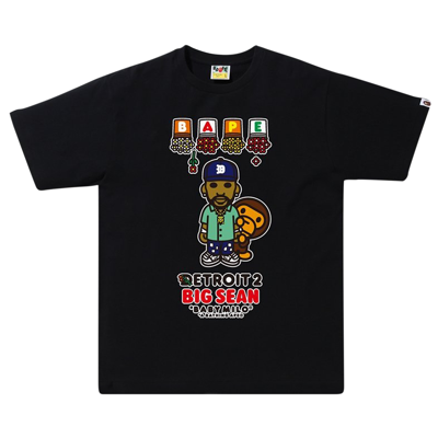 Pre-owned Bape X Big Sean Detroit 2 Baby Milo Tee 'black'