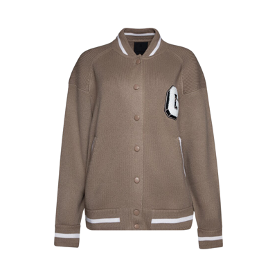 Pre-owned Givenchy Varsity Bomber Jacket 'beige' In Tan