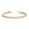Aurate New York Morganite Baguette Tennis Bracelet In Yellow