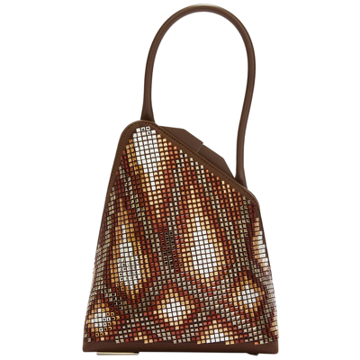 Pre-owned Attico The  Sunset Top Handle Bag 'chocolate Degrade' In Brown