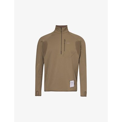 Satisfy Ghostfleece™ Half-zip Stretch-woven Sweatshirt In Smoky Quartz