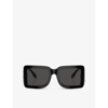 Burberry Womens Black Be4406u Square-frame Acetate Sunglasses In Black