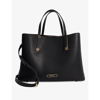 DUNE DUNE BLACK-SYNTHETIC RECYCLED DORRY LARGE RECYCLED FAUX-LEATHER TOTE BAG