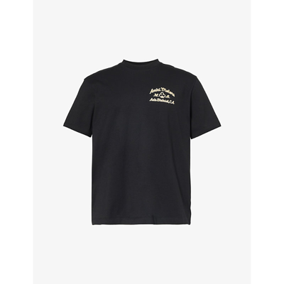 Amiri Mens Black Brand-embellished Crewneck Cotton-jersey T-shirt