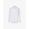Bottega Veneta Checked Pleated-cuff Relaxed-fit Cotton And Silk-blend Shirt In White/orange/blue