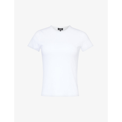 Me And Em Womens Bright White Ultimate Slim-fit Stretch-cotton T-shirt