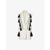 Max Mara Waistcoat With Tassel Embellishments And Notched Lapel In Ivory