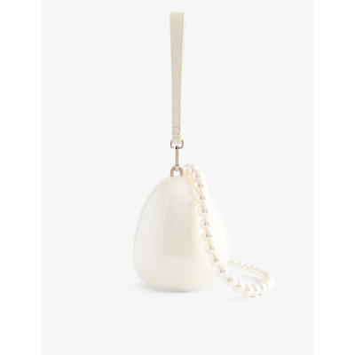 Simone Rocha Egg Detachable-strap Acrylic Bag In Pearl/pearl