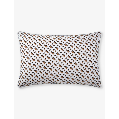 Hugo Boss Boss Multicoloured Monogram-pattern Cotton Pillowcase 50cm X 75cm