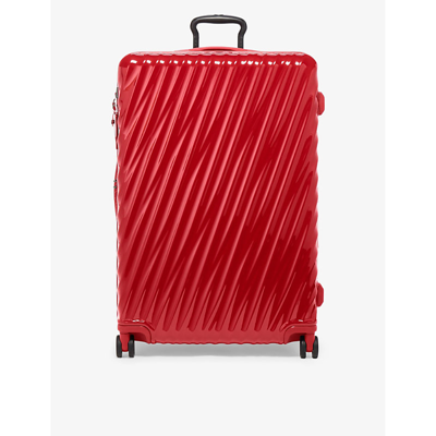 Tumi Red Extended Trip Expandable Four-wheeled Suitcase