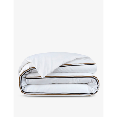 Hugo Boss Boss Multicoloured B-linea Contrast-piping Cotton Single Duvet Cover 140cm X 200cm