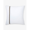Hugo Boss Boss Multicoloured Blinea Stripe-print Cotton Pillowcase 65cm X 65cm In Multicoloured