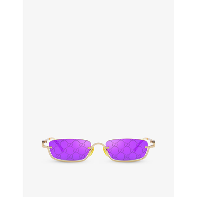 Gucci Unisex Sunglasses, Gg1278s In Purple