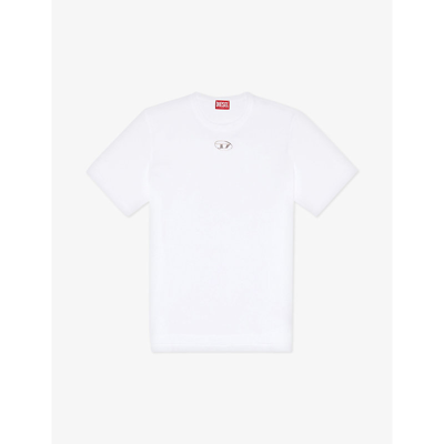 DIESEL MENS DIESEL T-JUST-OD LOGO-PLAQUE COTTON-JERSEY T-SHIRT