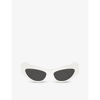 Dolce & Gabbana Dg4450 Cat Eye-frame Acetate Sunglasses In White