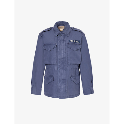 Polo Ralph Lauren Womens Boathouse Navy Field Flap-pocket Regular-fit Cotton Jacket