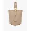 Loewe Womens Sand Pebble Mini Leather Bucket Bag In Sand