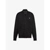 PRADA BRAND-PLAQUE V-NECK OVERSIZED-FIT COTTON CARDIGAN