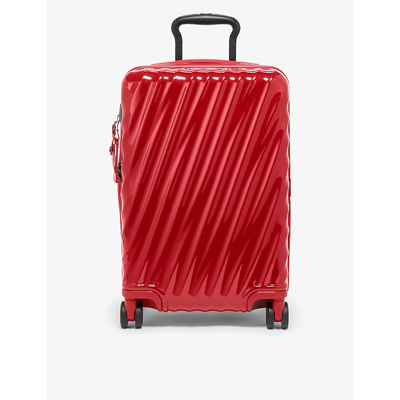 Tumi Red International Expandable 4-wheeled Polycarbonate Carry-on Suitcase