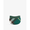 Burberry Rocking Horse Checkered Leather Cardholder In Ivy
