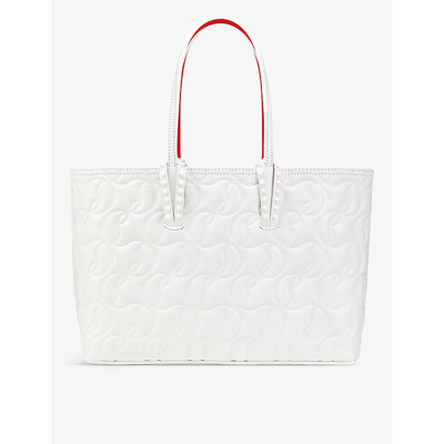 Christian Louboutin Womens Bianco Cabata Small Leather Tote Bag In White