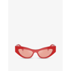 Dolce & Gabbana Dg4450 Cat Eye-frame Acetate Sunglasses In Red