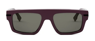 Fendi Fe 40091 U 69a Flattop Sunglasses In Grey