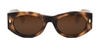 Fendi Roma Oval Acetate Sunglasses In Brown
