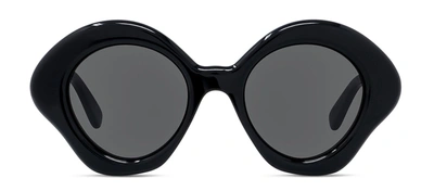 Loewe Lw 40125 U 01a Round Sunglasses In Grey