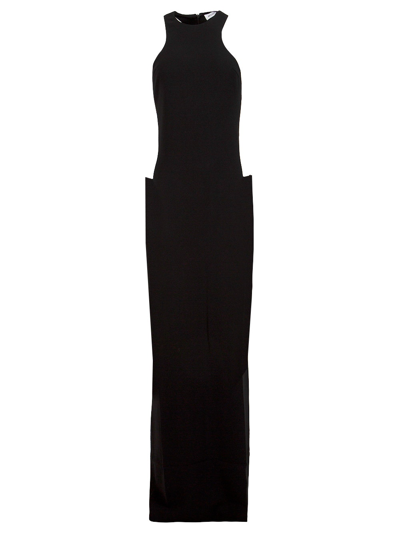Monot Halter Neck Dress With Back Cutouts In Black