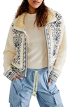 FREE PEOPLE TRUE EMBROIDERED ZIP-UP CARDIGAN