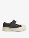Marni Pablo Mary Jane Nappa Leather Sneakers In Blue