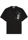 Off-white Graphic Arrow Scan T-shirt With Short Sleeves In Black Grey