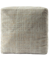 Lr Home Natalie Grey/ivory Transitional Distressed Geometric Ultra-soft Pouf In Beige