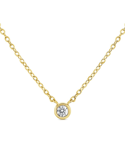 Sabrina Designs 14k 0.05 Ct. Tw. Diamond Solitaire Necklace In Gold