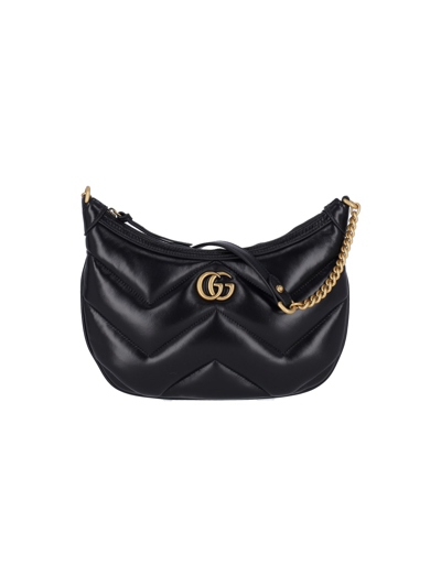 Gucci 'gg Marmont' Small Shoulder Bag In Black