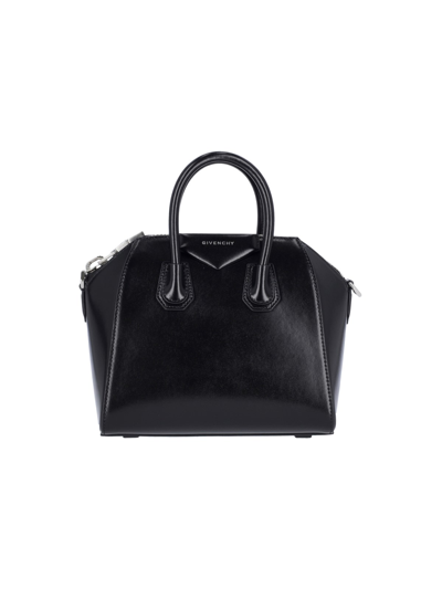 Givenchy Antigona Mini Leahter Handbag In Black
