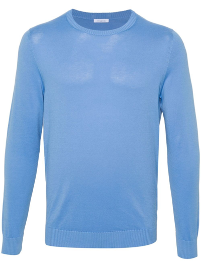 Malo Crew-neck Sweater In Azul Claro