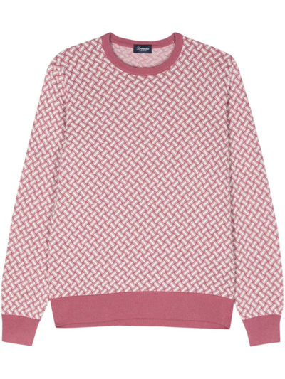Drumohr Crew-neck Sweater In Pink