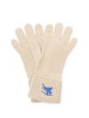BURBERRY `EKD` EMBROIDERED KNIT GLOVES