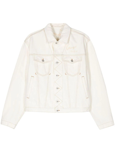 Kenzo Creations` Denim Jacket In Off White
