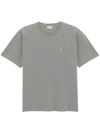 Saint Laurent Cassandre Cotton Blend T-shirt In Yellow