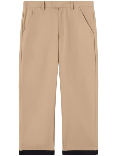 Palm Angels Straight Leg Trousers In Neutrals