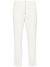 Dondup Koons Cropped Straight-leg Trousers In Beige