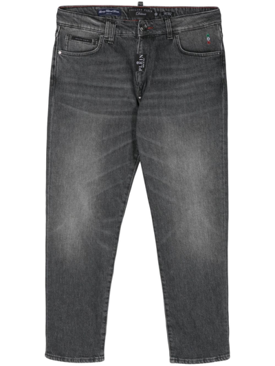 Philipp Plein Detroit Fit Mid-rise Straight-leg Jeans In Metallic