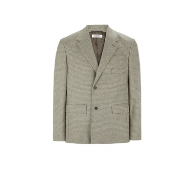 Phipps Wool Houndstooth Jacket In Grey
